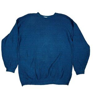 VTG Big City Teal Crewneck Sweater Size Large - Made in the USA